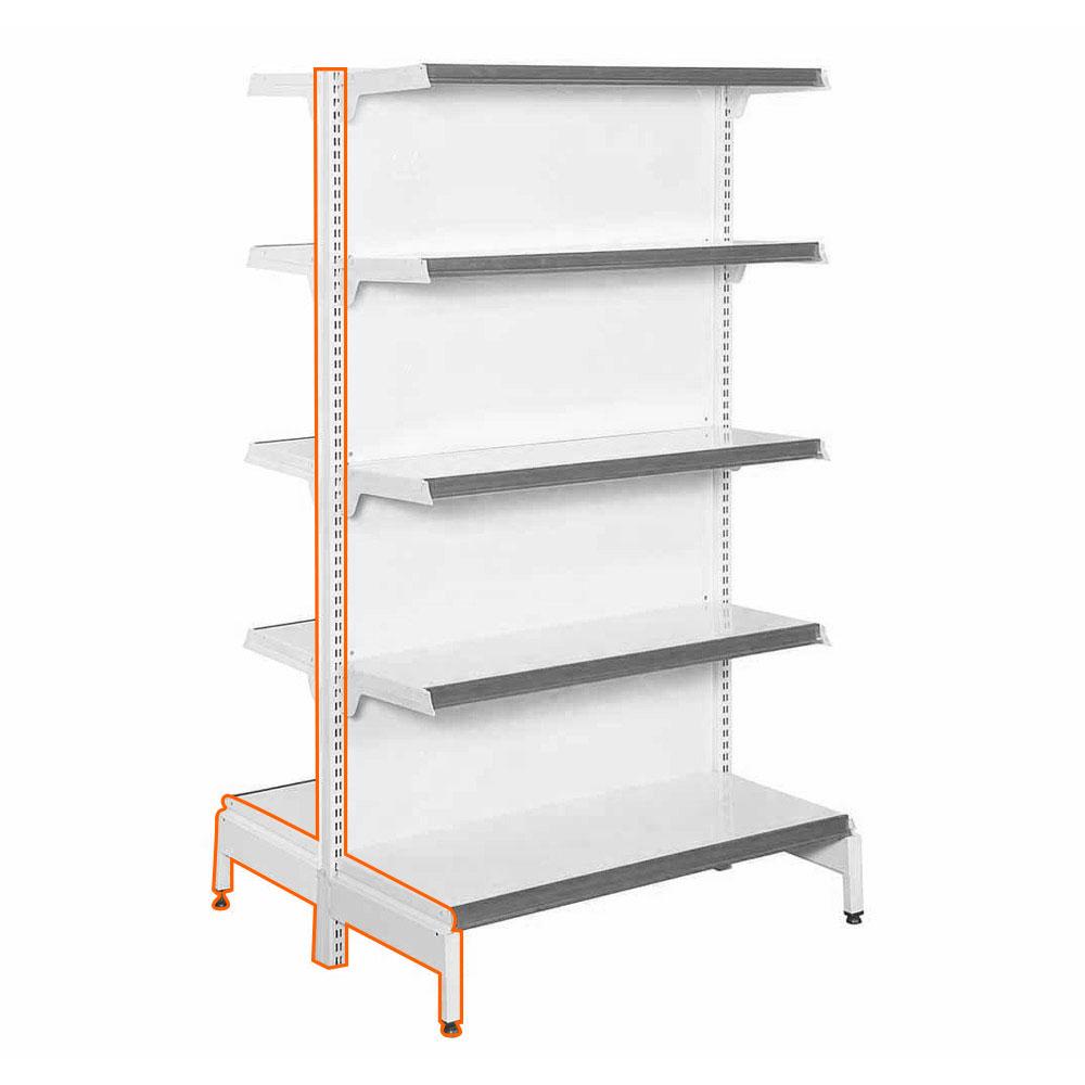 Conjunto Pé Central Coluna Para Gôndolas New Plus 1,70m Base 40cm - Sa Gôndolas