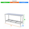 Mesa Panificadora Desmontavel Bancada Com Paneleiro 87x160x60 em Aço Inox Mes-16i - Braesi B18264