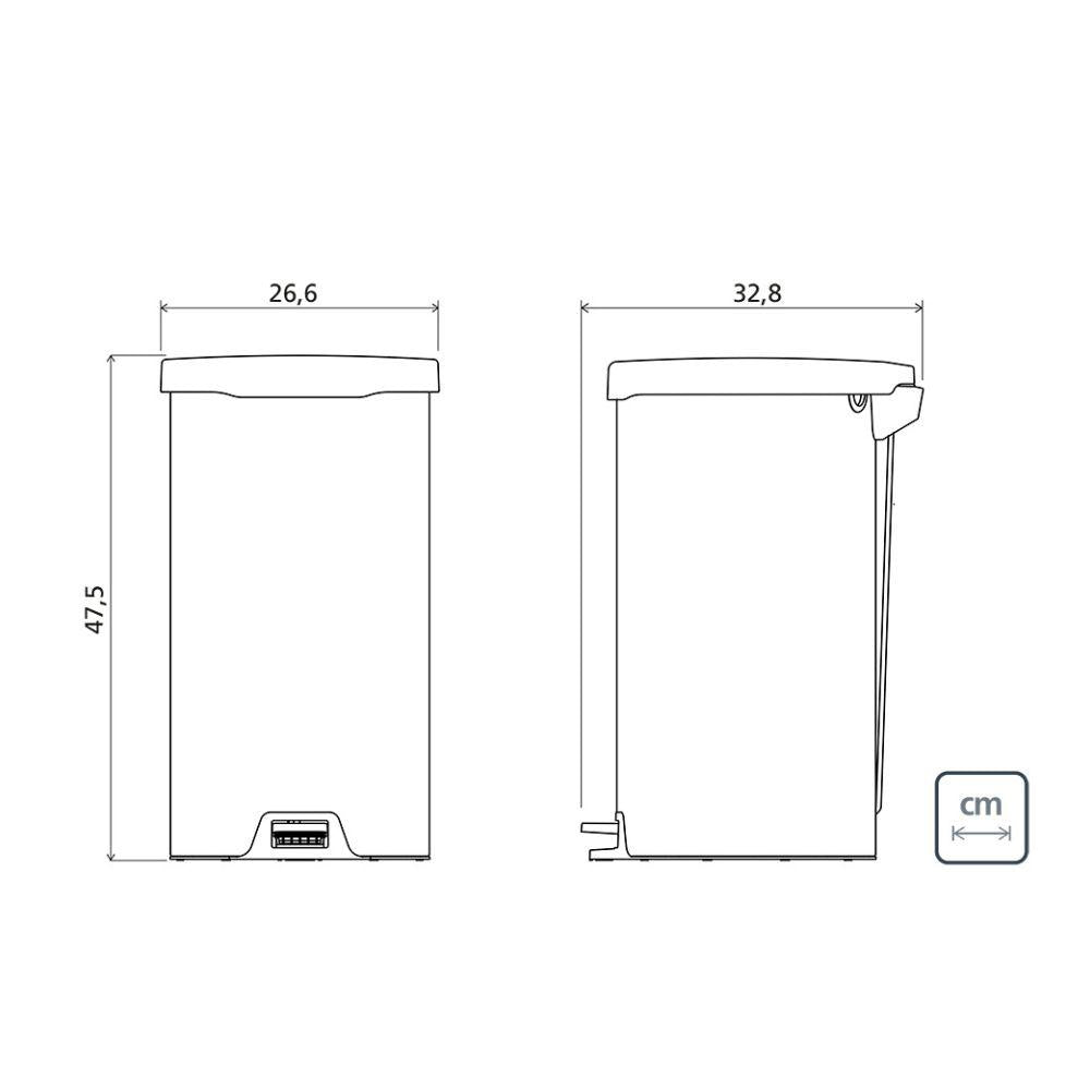 Lixeira Com Pedal em Aço Inox Com Acabamento Polido New 20 Litros - Tramontina 94538720