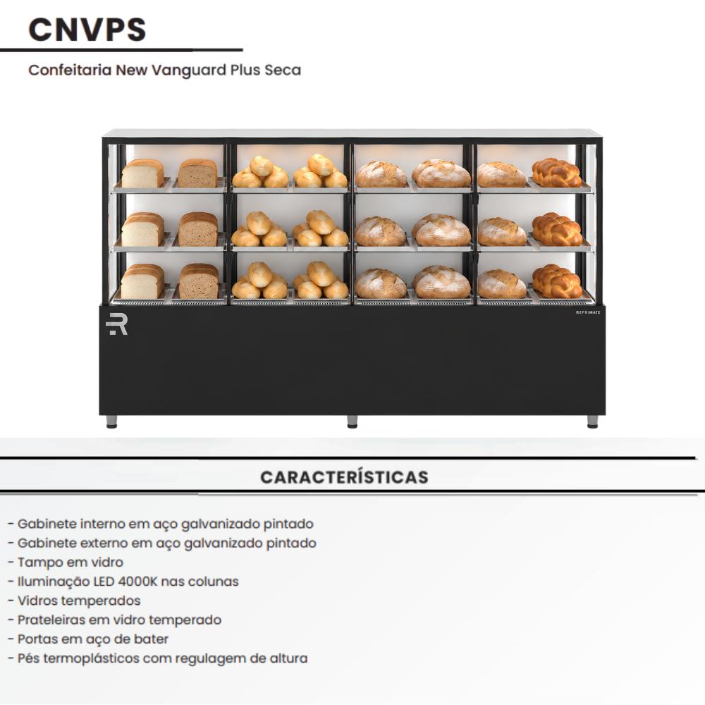 Confeitaria New Vanguard Plus Seca 205cm  CNVPS 2050  220v - Refrimate
