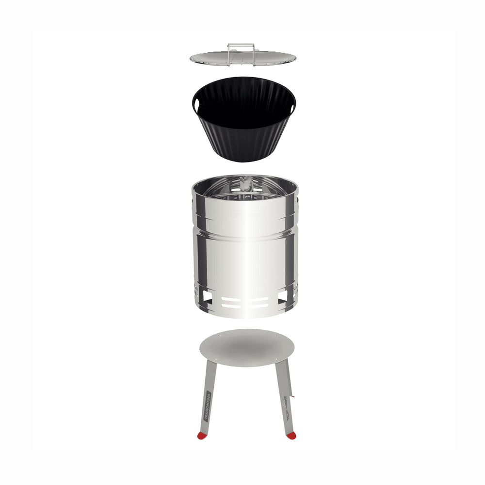 Churrasqueira a Carvão TCP-400 Aço Inox Bandeja Para Carvão em Aço Esmaltado - Tramontina 26500006