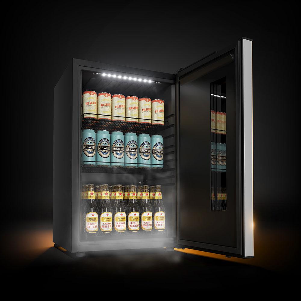 Cervejeira Beer Maxx One Inverter 98/114L Porta Com Visor Inox Digital +2°C a -6ºC VN12TPI 220V - Metalfrio
