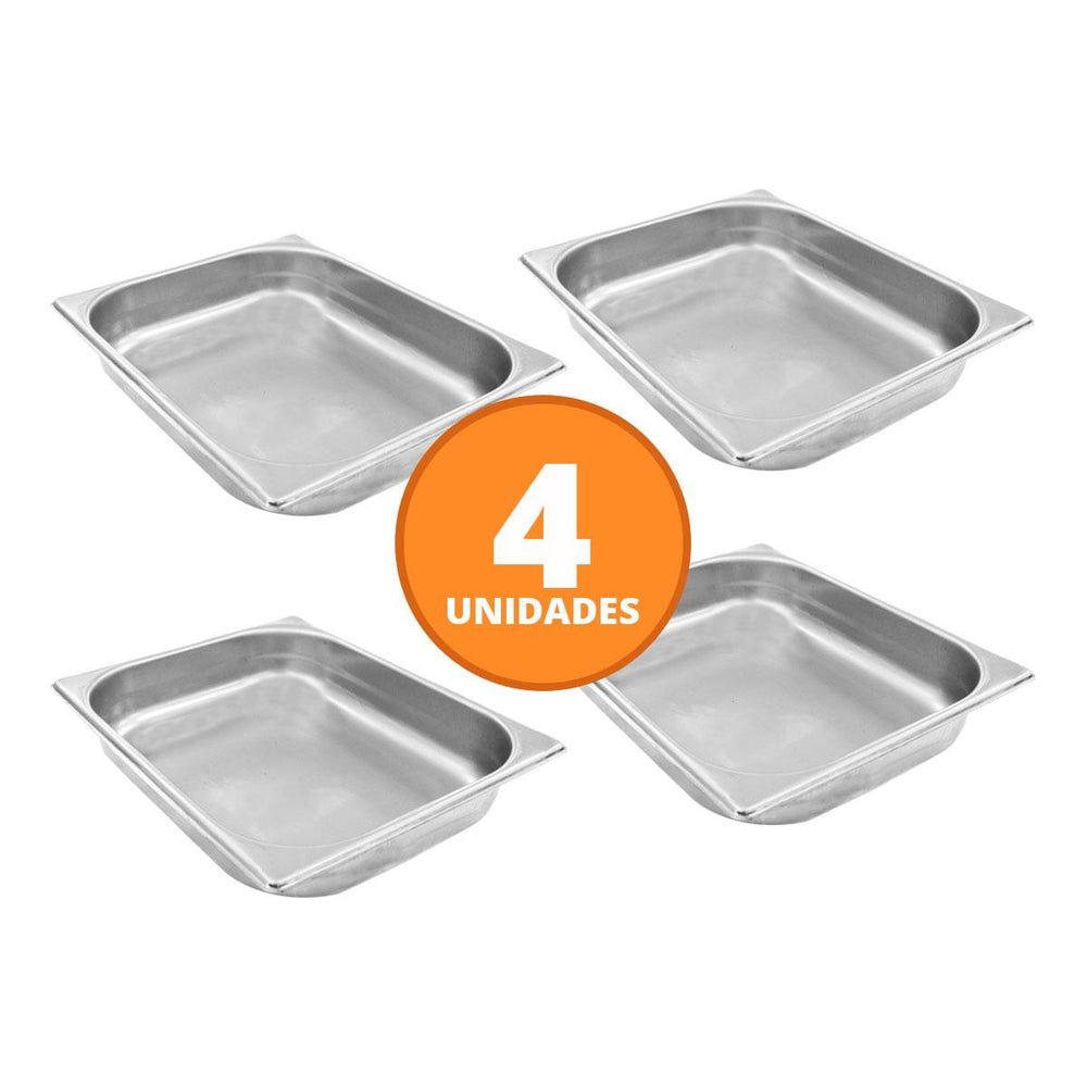 Kit - 4 Cuba Inox Gn 1/2 Fria 325x265x60 - Venâncio