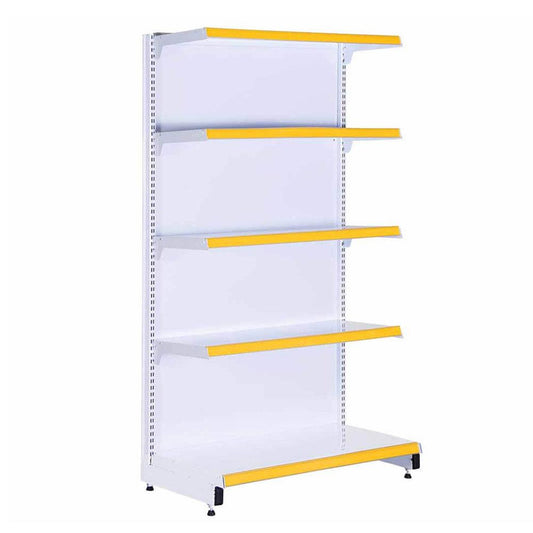 Gôndola Prateleira 5 Níveis 40x30 New Plus 1,70 Parede Inicial Pe Amarelo - Sa Gôndolas