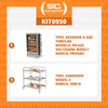 Assador de Frango Gás 6 Espetos Tubular Pr-634 Progás + Carrinho Inox Imeca