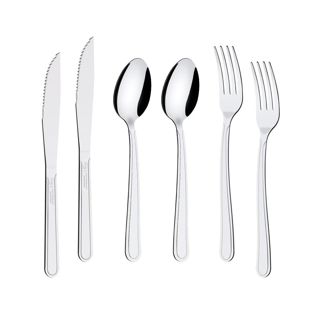KIT - Jogo de Facas, Garfos e Colheres Búzios 108 Peças em Aço Inox IBAG - Tramontina