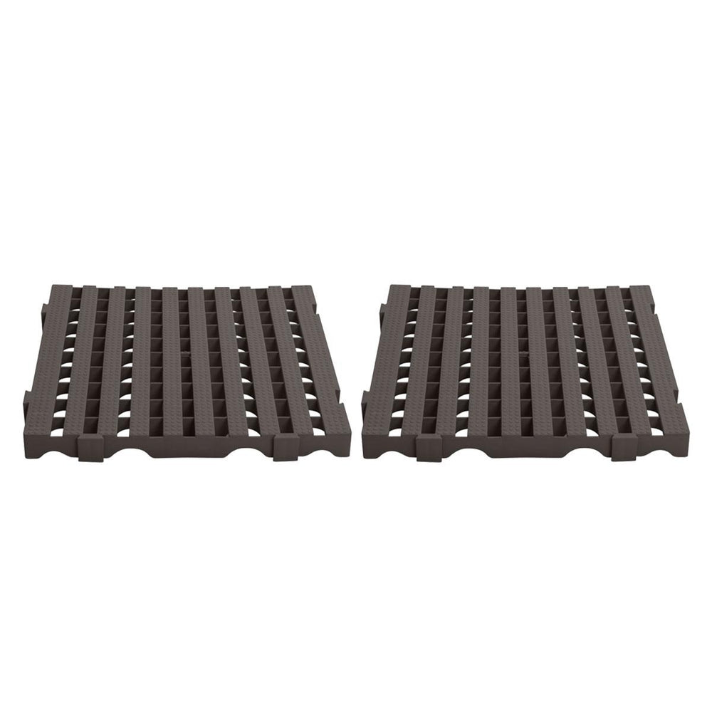 Conjunto Estrado Piso Plástico 2 Unidades 2,5x50x50 Preto - Della Plast