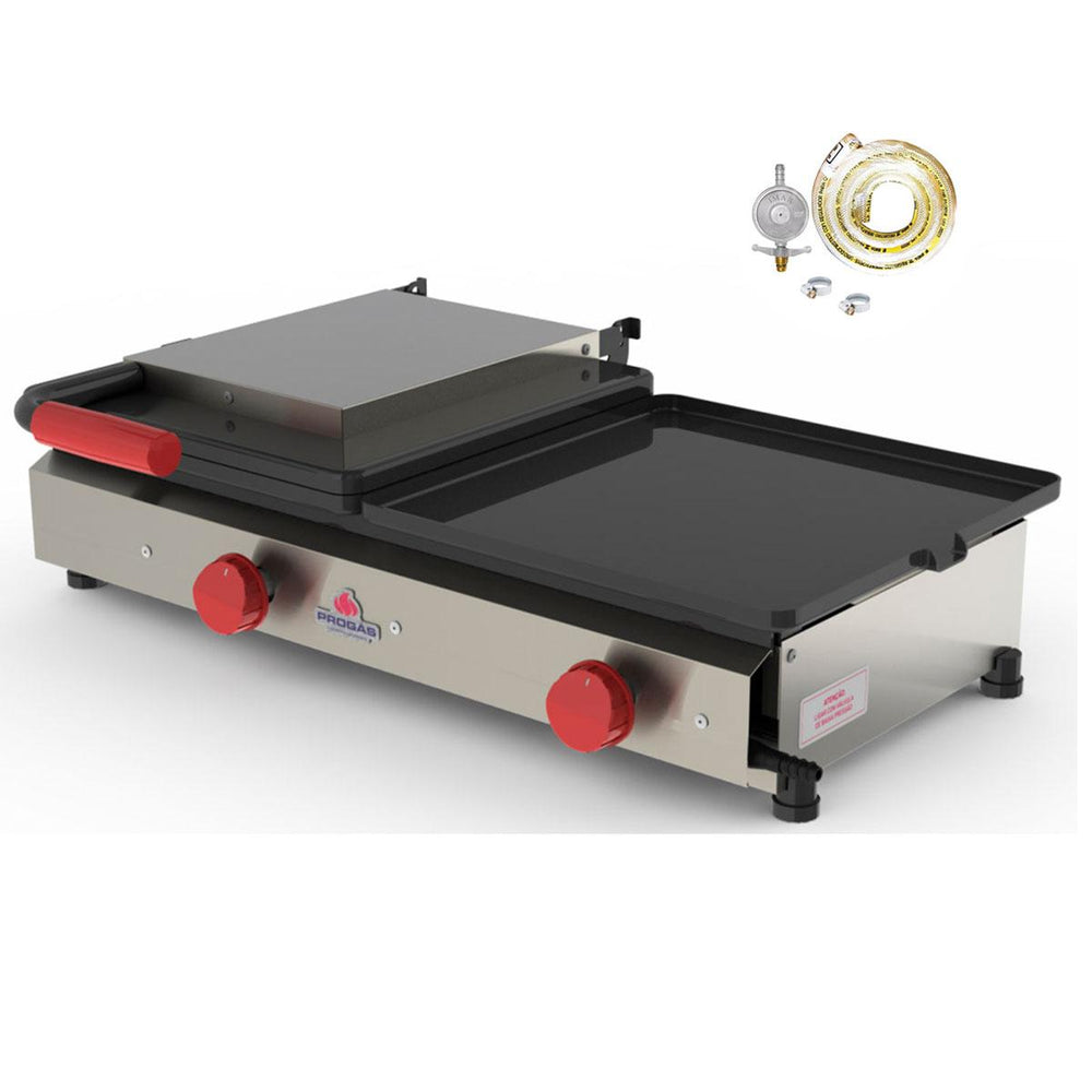 Kit Chapa Sanduicheira a Gás Com Prensa Profissional Conjugada PR-700G + Kit Gás - Progás