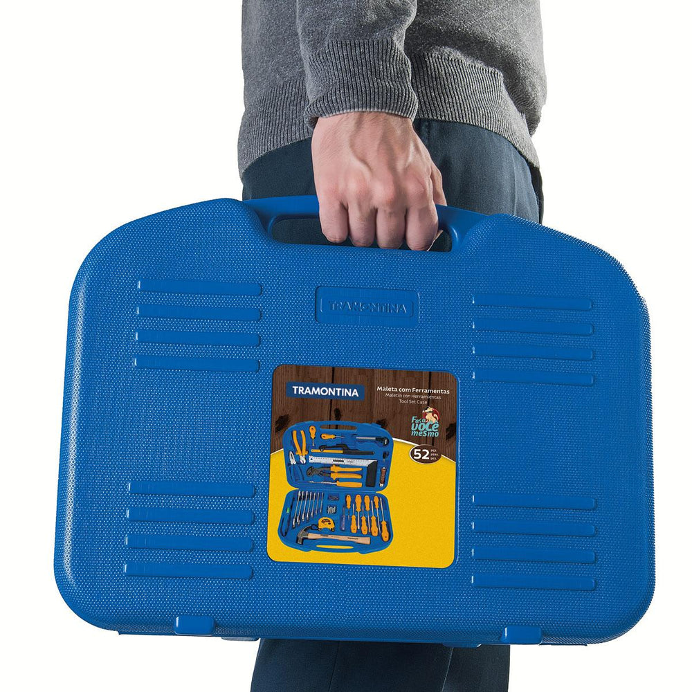Kit de Ferramentas Essenciais Com Maleta 52 Peças Manuais - Tramontina 43410030