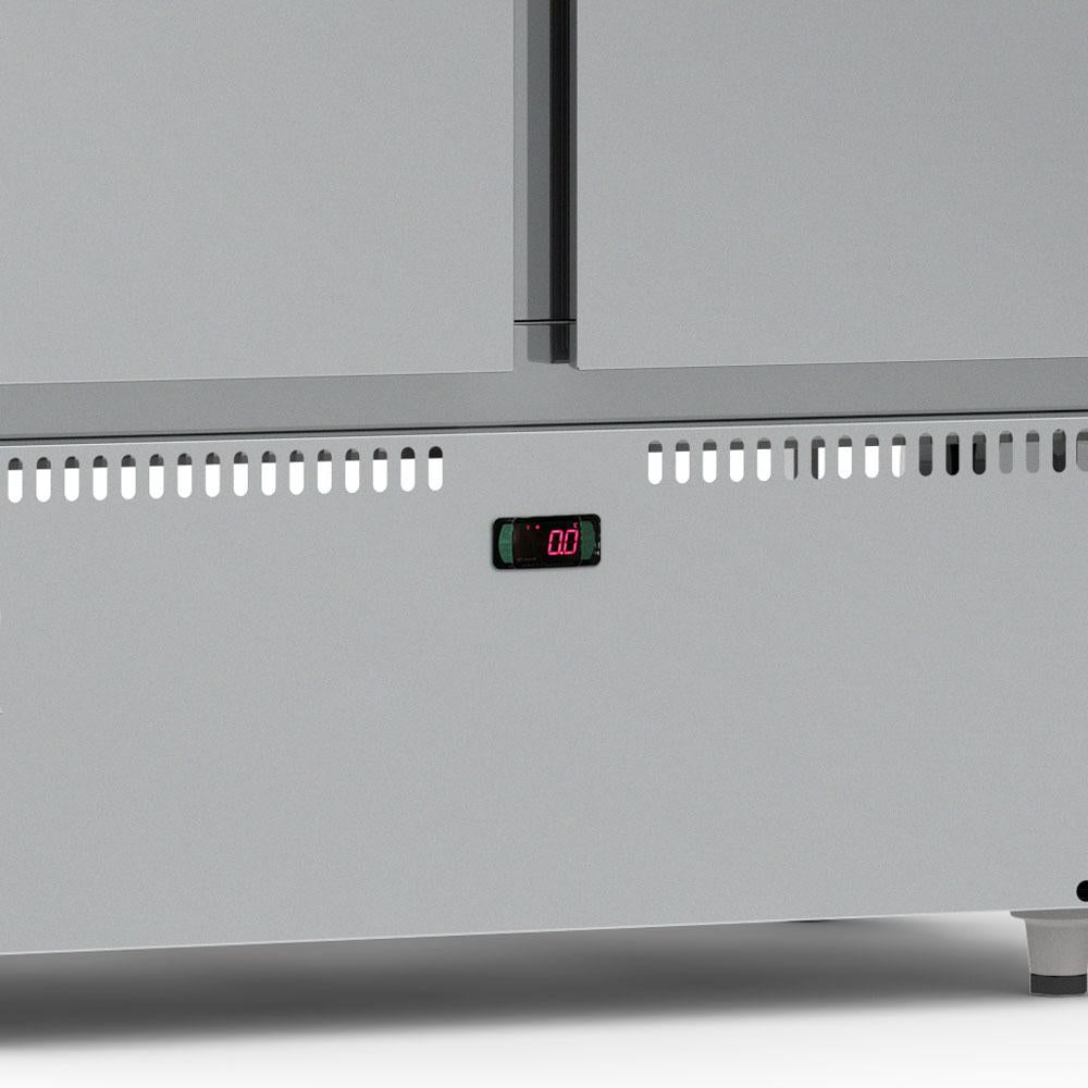 Mini Câmara Profissional Resfriada 4 Portas 0°C a 7°C Ar Forçado 744L Inox Motor Inferior MCR4P 127V - Refrimate