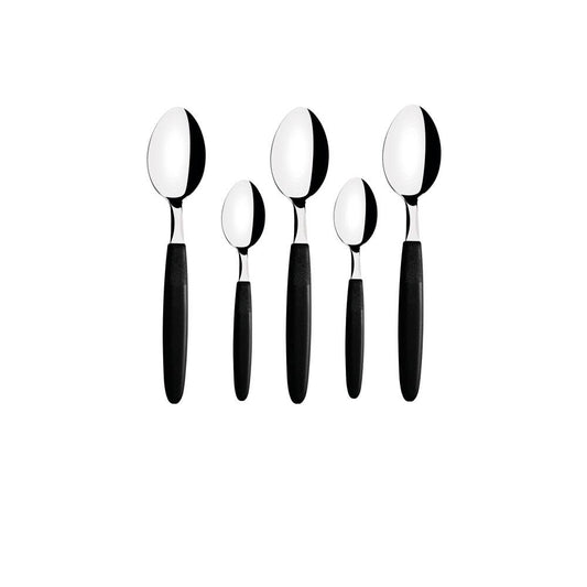 Conjunto Chá e Sobremesa Ipanema 12 Peças Lâminas Aço Inox Cabo Preto Ptop - Tramontina