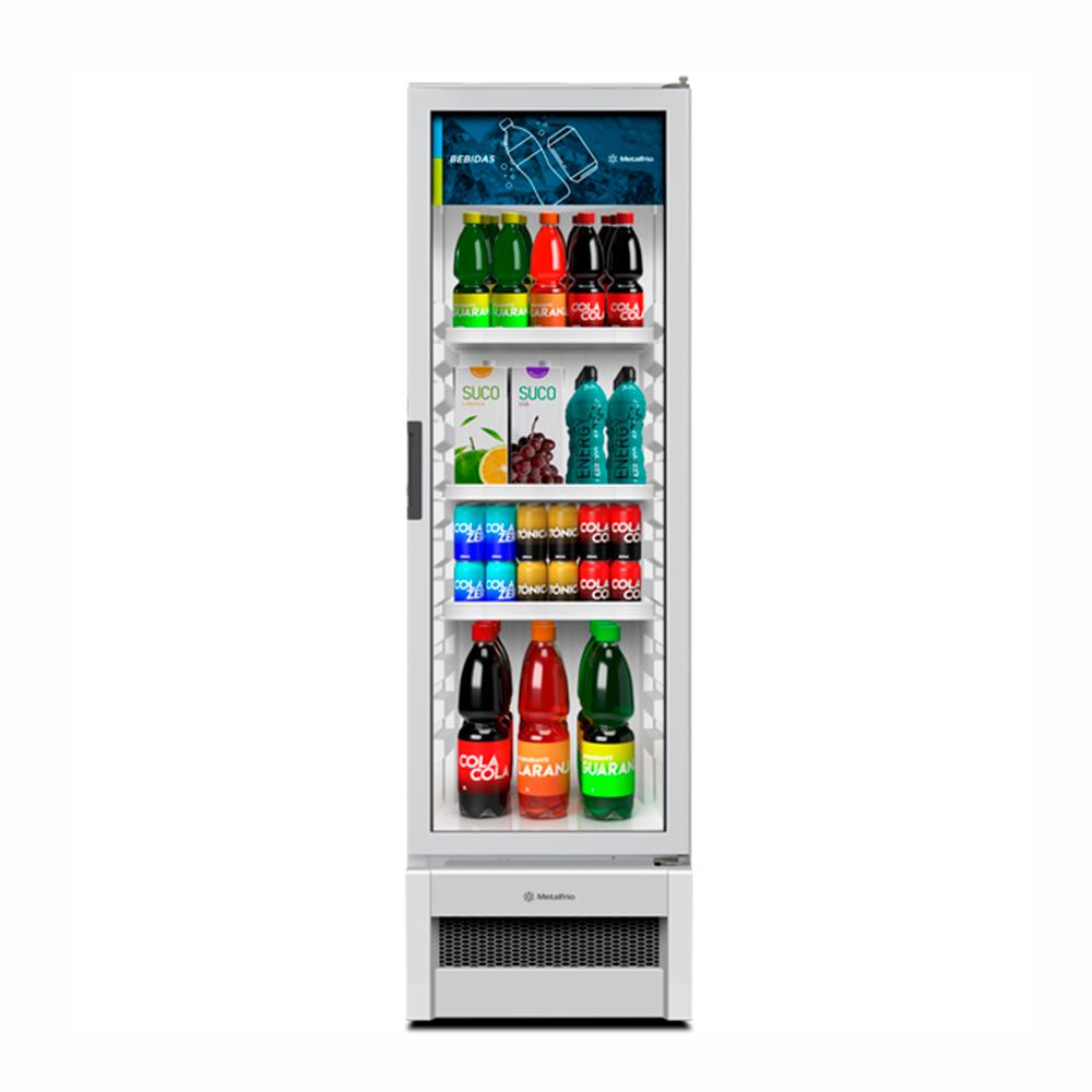 Refrigerador Visa Expositor Branco 303/326L Porta De Vidro 2°C a 8°C VB28RB - Metalfrio