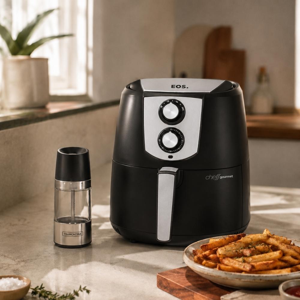 Fritadeira Sem Óleo Air Fryer Toutch EAF42p 127v Eos Com Moedor Sal ou Pimenta Realce P Tramontina