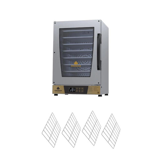 Kit Forno Turbo Elétrico Profissional Digital Prp-008 Plus 220v Dourado + 4 Grades - Progás