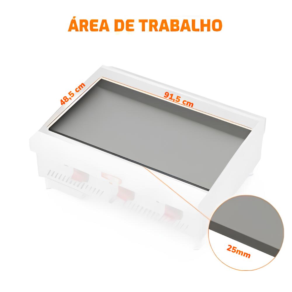 Chapa de Fritura a Gás Glp Estrutura Inox Chapa 91cm 25mm Chexp915-g25 - Red Chameleon