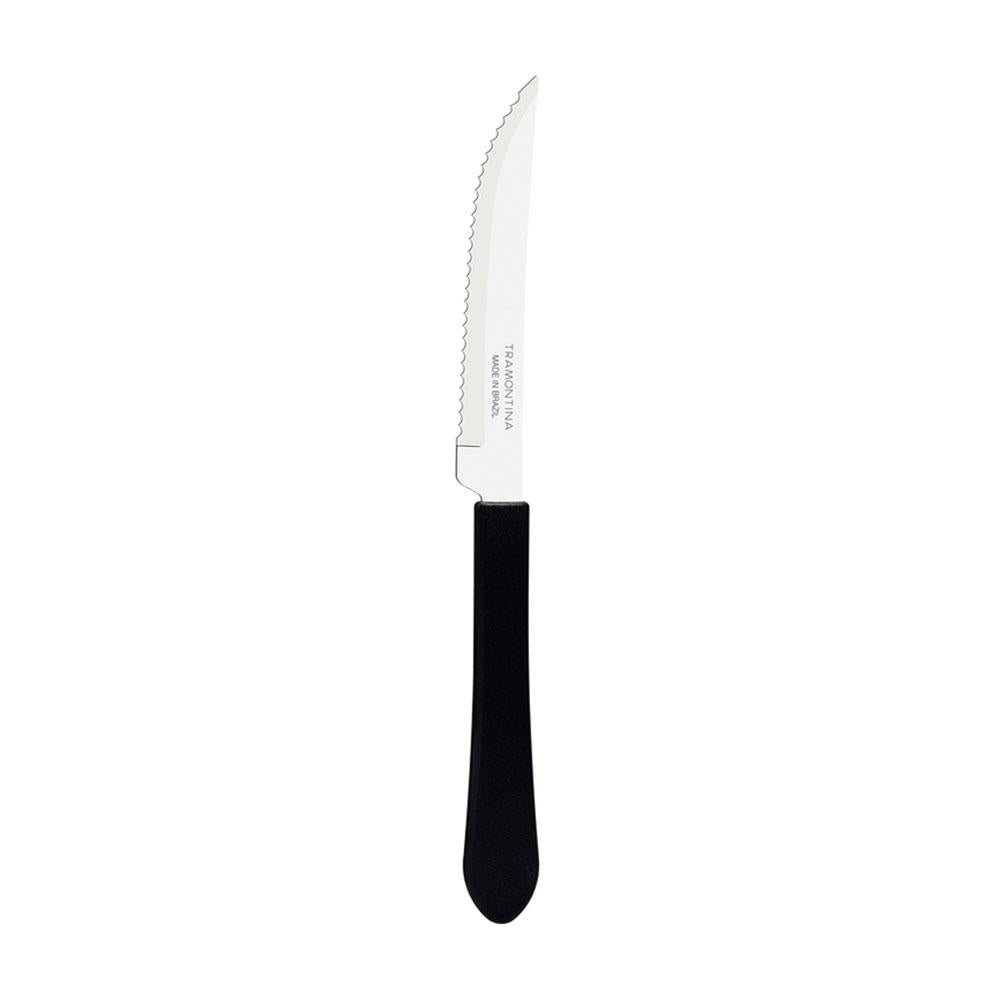 KIT - Jogo de Facas e Garfo Leme 120 Peças em Aço Inox Cabo Preto PBAG - Tramontina