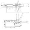 Grampo de Aperto Rápido Tipo Horizontal Toggle Ghv225 Marcenaria e Solda - Vonder 3580100225