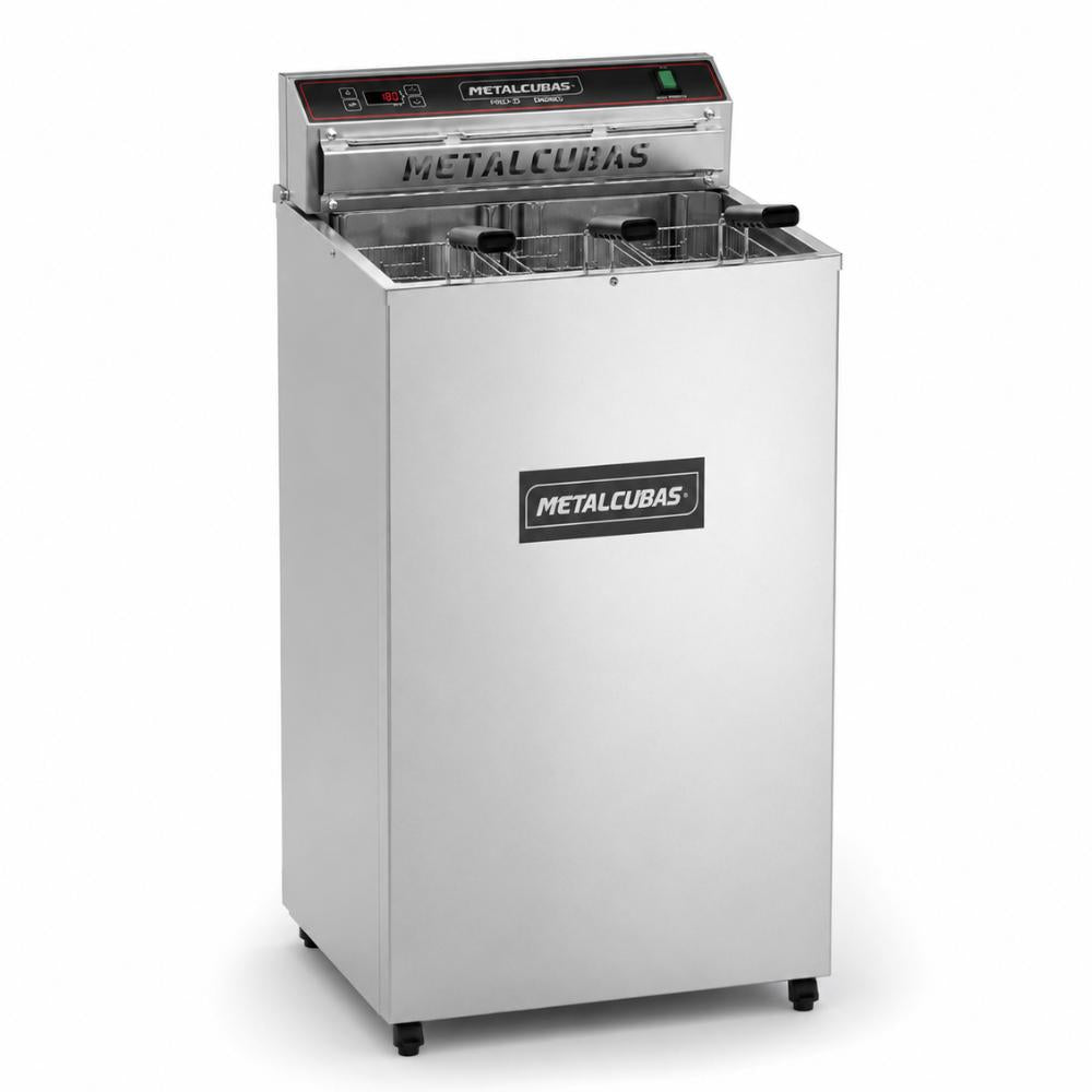 Fritador Água e Óleo Elétrico 25 Litros de Pedestal 800w FAO 25 220v - Metalcubas 27088