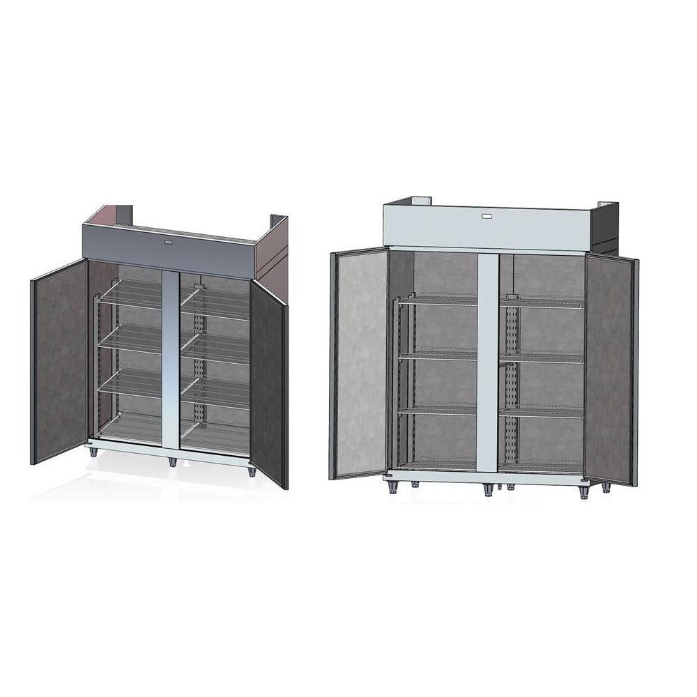 Mini Câmara Profissional Com Prateleira Resfriada 2 Portas 0°C a 7°C Ar Forçado 1900L Inox MCVR1900I 220V - Refrimate