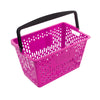 Carrinho de Compras Preto Com Cestos D-500 12kg Removíveis Rosa - Dellaplast