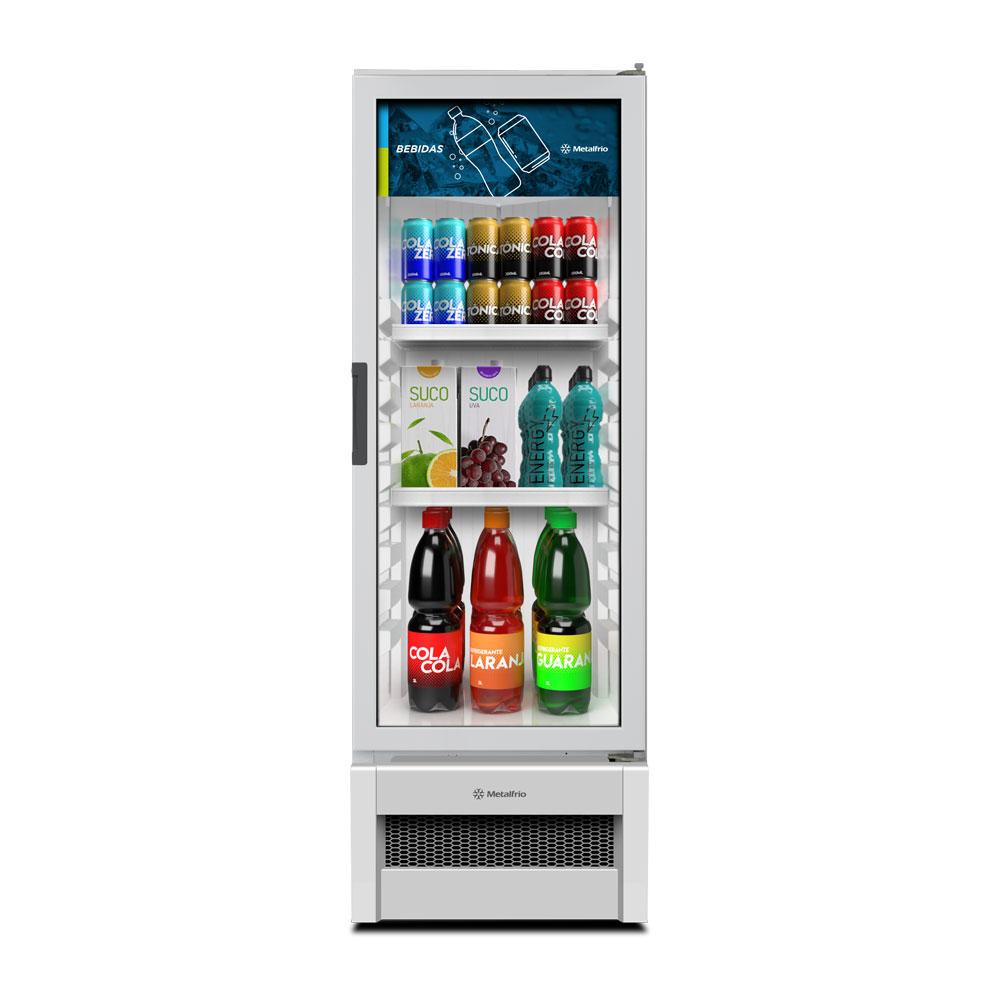 Refrigerador Visa Expositor Multiuso Branco 229/256L Porta De Vidro 2 °C a 8 °C VB25R - Metalfrio