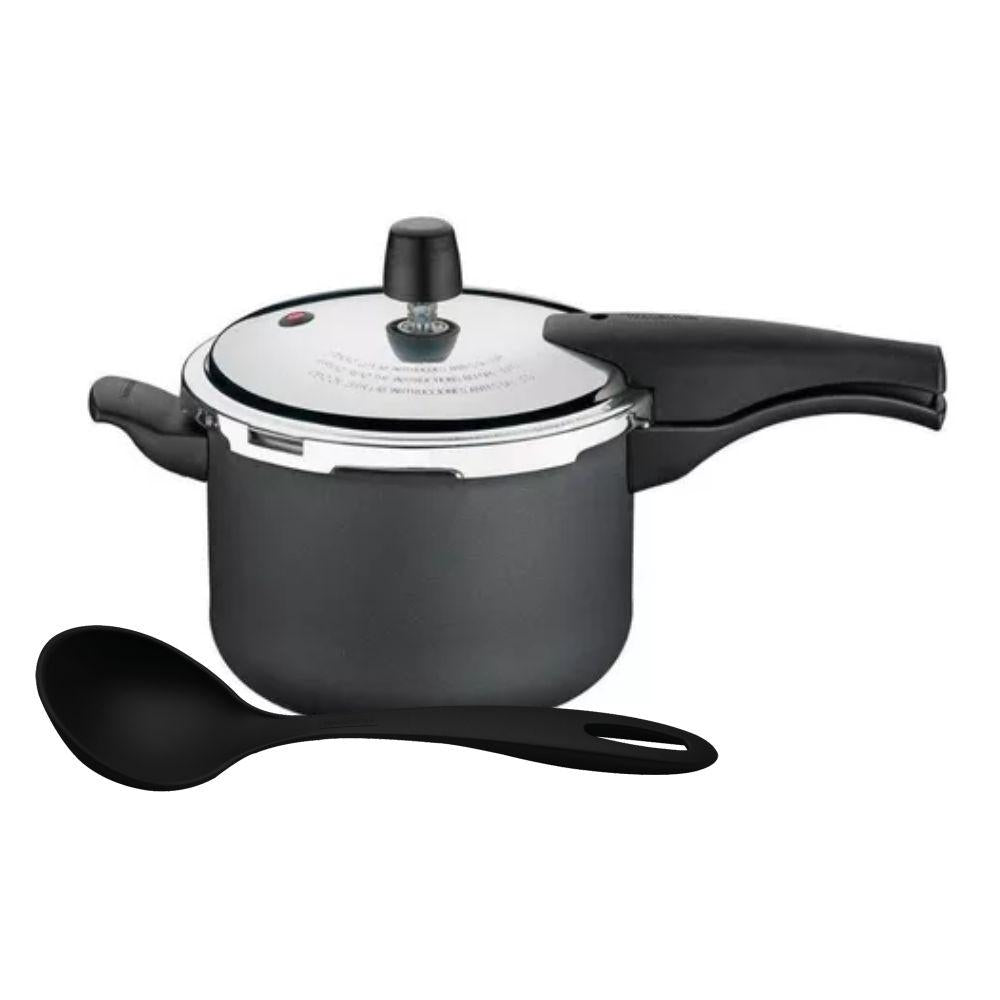 Panela Pressão Antiaderente 4,5l Grafite Com Concha Tramontina