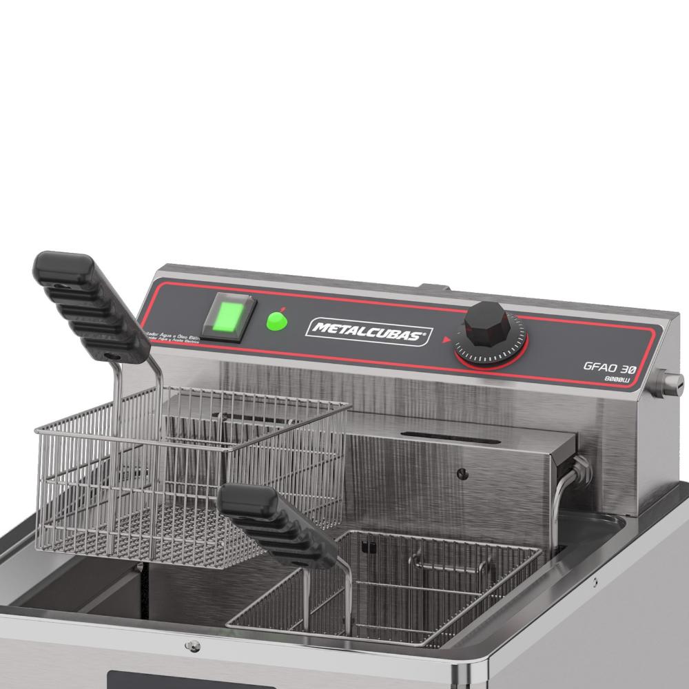 Fritadeira Elétrica Água e Óleo 30 Litros 8000w GFAO 30 P - 220v Metalcubas 18593