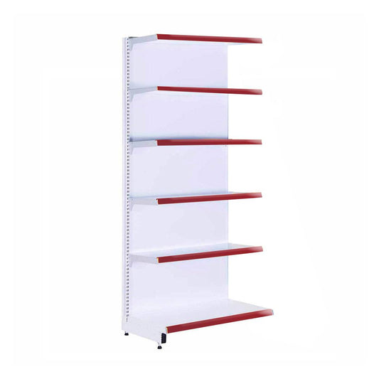 Gôndola Prateleira 6 Níveis 40x30 New Plus 2,00 Parede Continuação Pe Vermelho - Sa Gôndolas