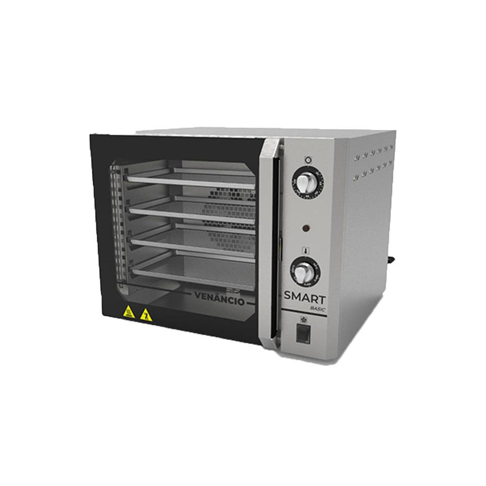 KIT - Forno Turbo Convector Smart Basic Inox FCSB4E 220v + 4 Assadeiras - Venâncio