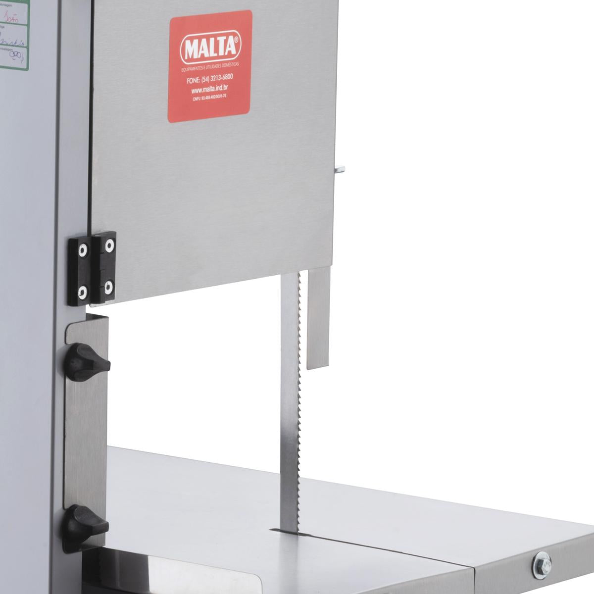 Serra Fita Profissional 1,54m Branca com Mesa Inox e Moedor B.5 1/3 CV Bivolt - Malta 3101063
