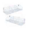 KIT - 2 Cestos com divisórias 91x30 Branco New Plus - Sa Gôndolas