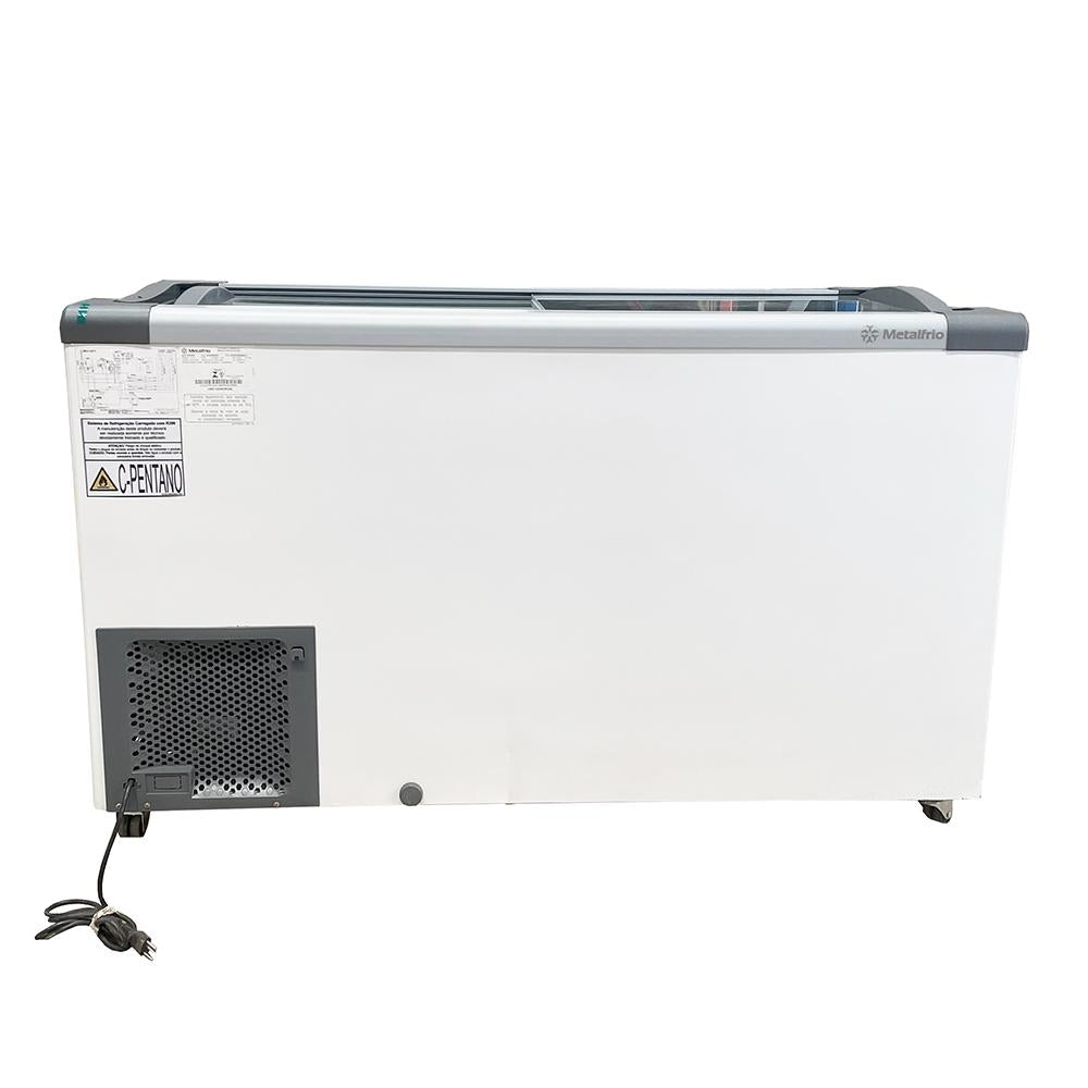 Semi Novo - Freezer Horizontal Tampa de Vidro Congelados 318 Litros Nf40 - Metalfrio 127v