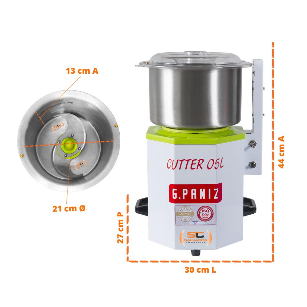 Multiprocessador de Alimentos 5 Litros Cutter Profissional Cutter-05 Branco 220V - GPaniz