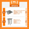 Kit - Mesa Bancada 8 Níveis Prp-004 Progás + 8 Assadeiras Perfuradas 35x35 Cimapi
