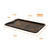 Conjunto 6 Bandejas Plásticas Self-Service Refeição 48 x 32,5 x 2 BR-100 Laranja - Della Plast