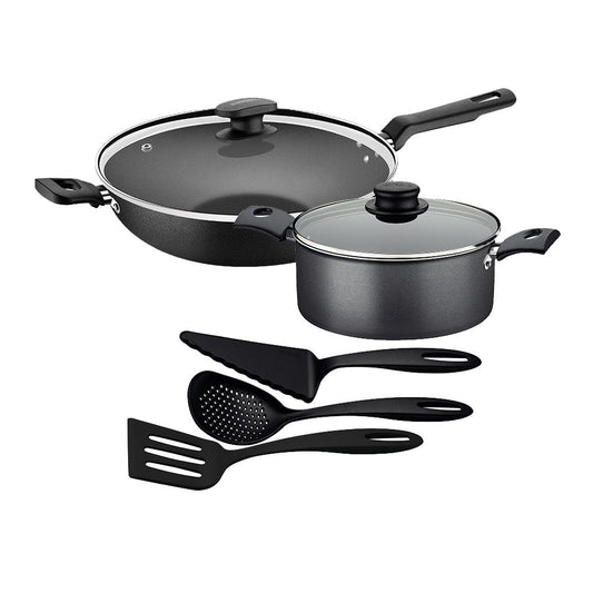 Caçarola Turim Alumínio Chumbo Antiaderente 2,0l + Wok Loreto 3,3l + Utensílios Ability - Tramontina