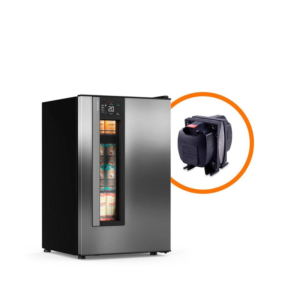 SEMINOVO - Cervejeira Beer Maxx One Inverter 98l Porta Inox Digital +2 a -6ºc Vn12tpi 127v + Transformador Bivolt - Metalfrio