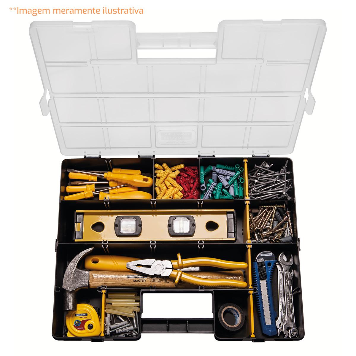 Maleta Plástica Organizadora 17"" Master Com Divisórias Móveis - Tramontina 43805017