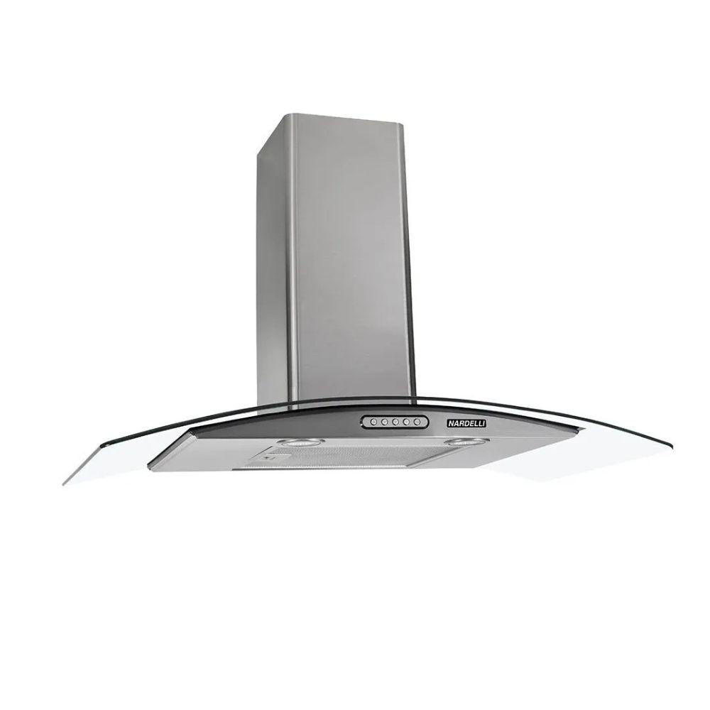 Coifa e Depurador Parede em Inox e Vidro Curvo 90cm Duto Slim CVC90 Slim 220V - Nardelli 50011030-2
