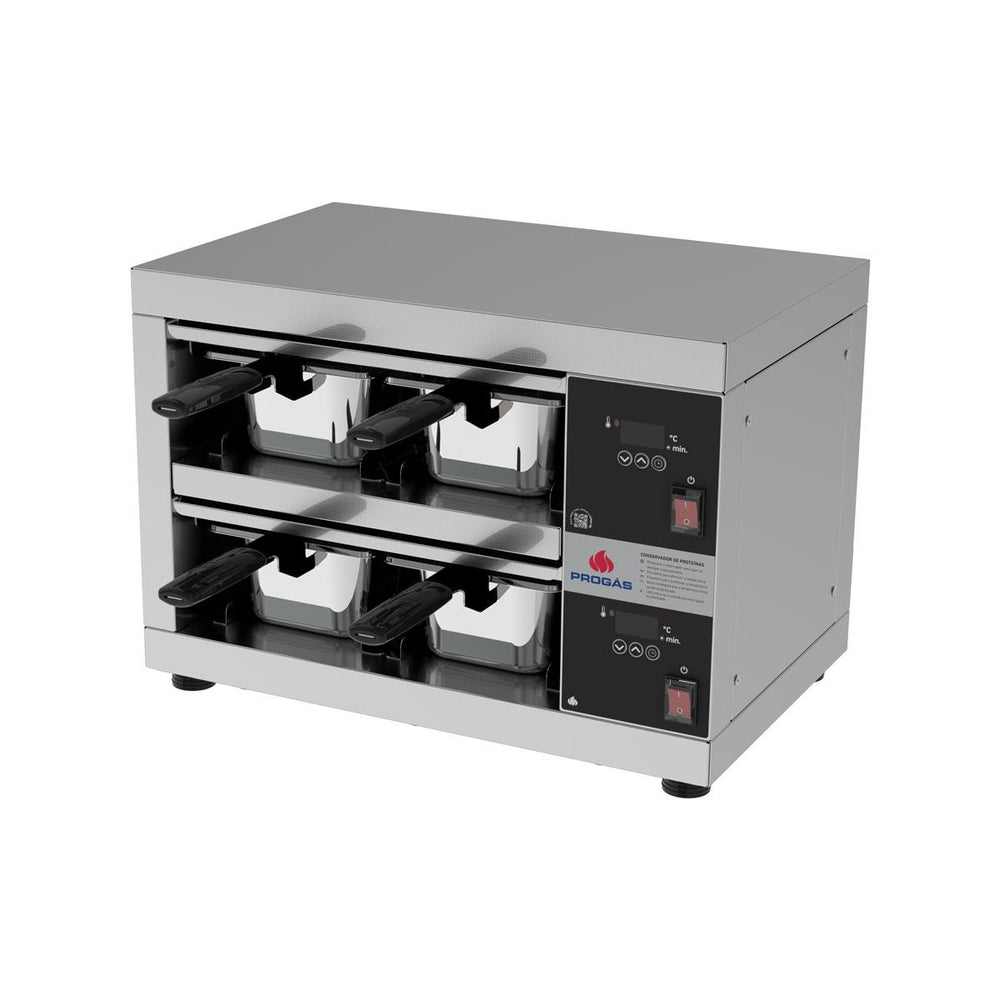 Conservador De Proteínas Profissional Digital Até 80ºC 4 Cubas 800W PRCPROT-04 220V - Progás P46374