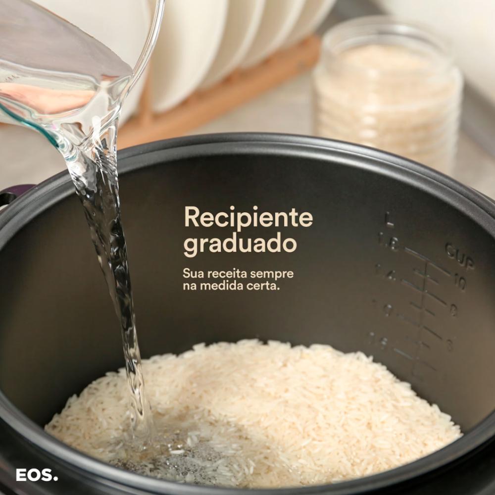 Panela Elétrica De Arroz 10 Xícaras Preta EPA10P 127V - EOS