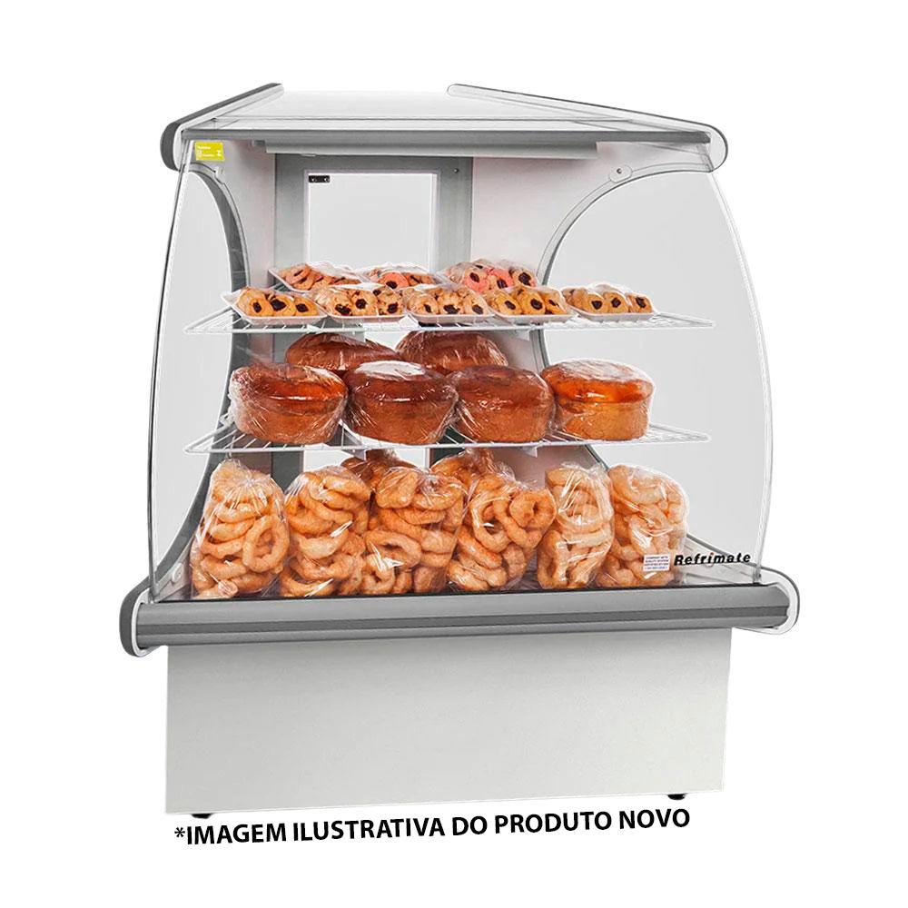 SEMINOVO - Balcão Expositor Vitrine Panorâmica Curva Seca VPCV 1280 Cinza - Refrimate