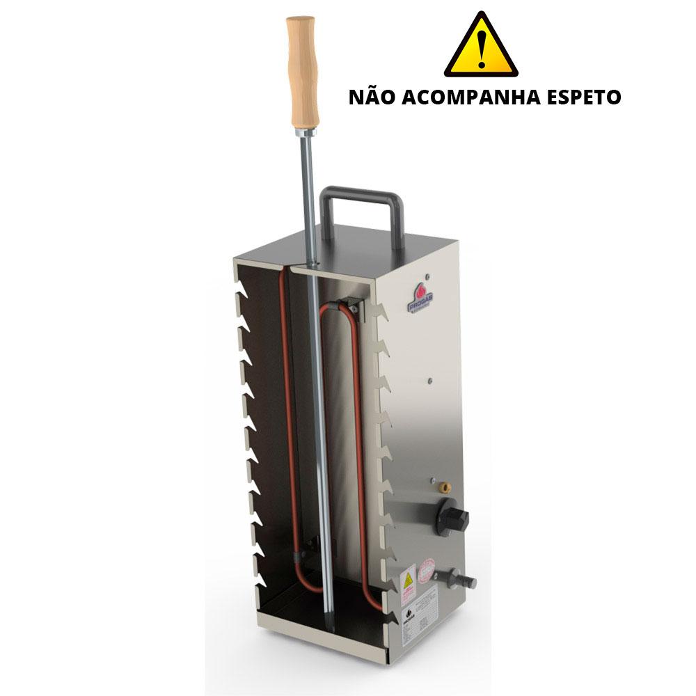 Kit - Churrasqueira 10 Espetinhos Churrasquito Elétrico Pr-199e 127v + 50 Espetinhos - Progás
