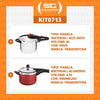 Kit - Panela de Pressão 6l Aço Linha Solar + Panela de Pressão 4,5l Vancouver Vermelha - Tramontina