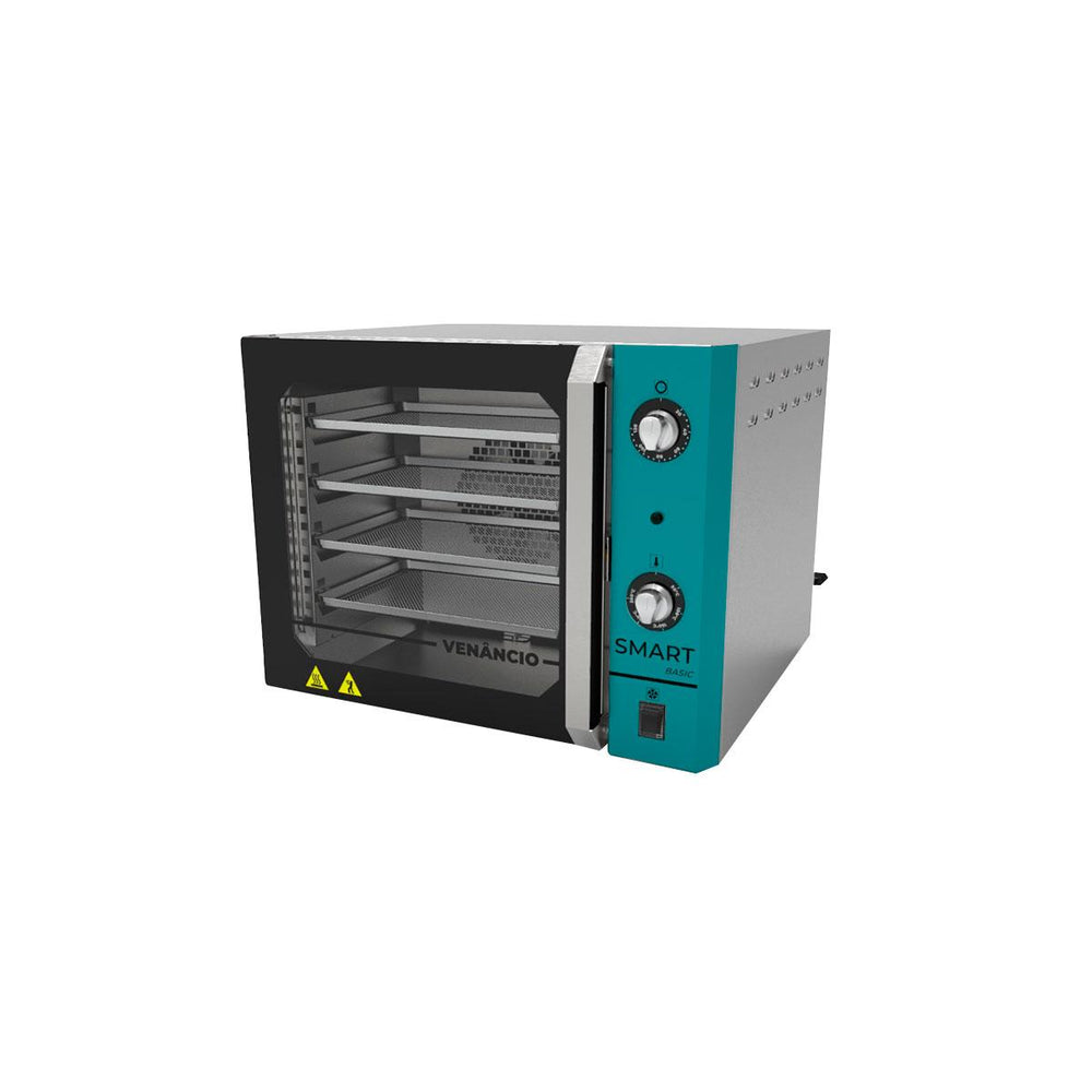 Forno Turbo Elétrico Smart Basic 4 Esteiras Inox e Painel Turquesa FCSB4E 220V - Venâncio