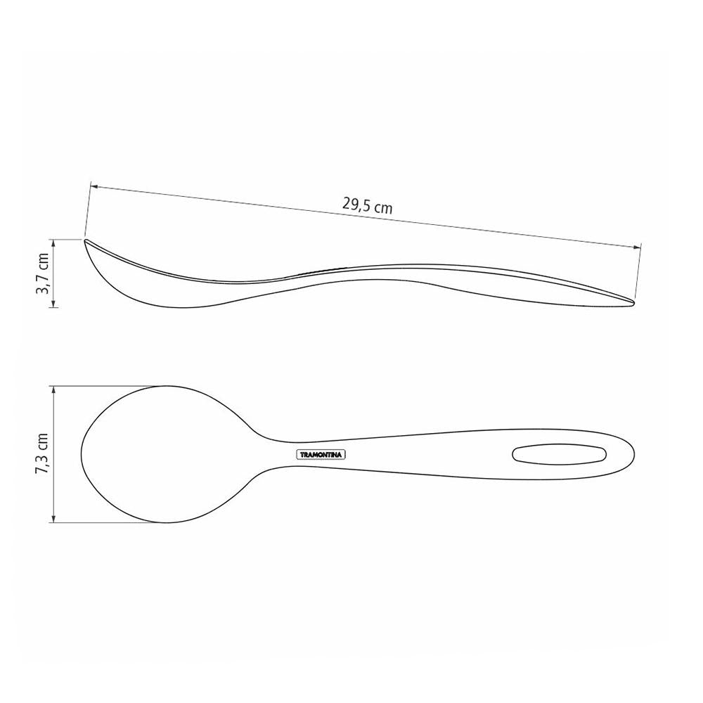 Colher Para Servir 29cm Ability em Nylon Preto - Tramontina 25156100