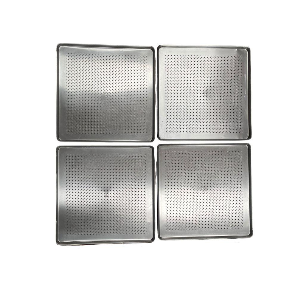 SEMINOVO - Kit 10 Assadeiras Estampada Perfurada Alumínio 35cm x 35cm Prp-004 - Cimapi