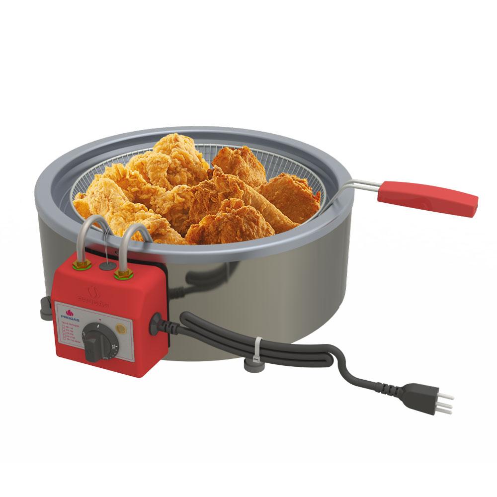 Tacho Fritador Elétrico 7 Litros Aço Inox Escovado 1 Cesto Médio 220v Analógico PR-70E - Progás