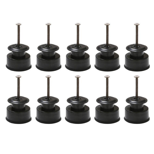 Kit 1000 Roldanas Isoladas Preta C/prego 30mm Para Arames Eletrificados em Pead RD30 - Zebu 2895-9