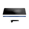 Kit 3 Bandejas Prateleiras 30x91 Gôndolas New Plus Preto Porta Etiqueta Azul sa Gôndolas